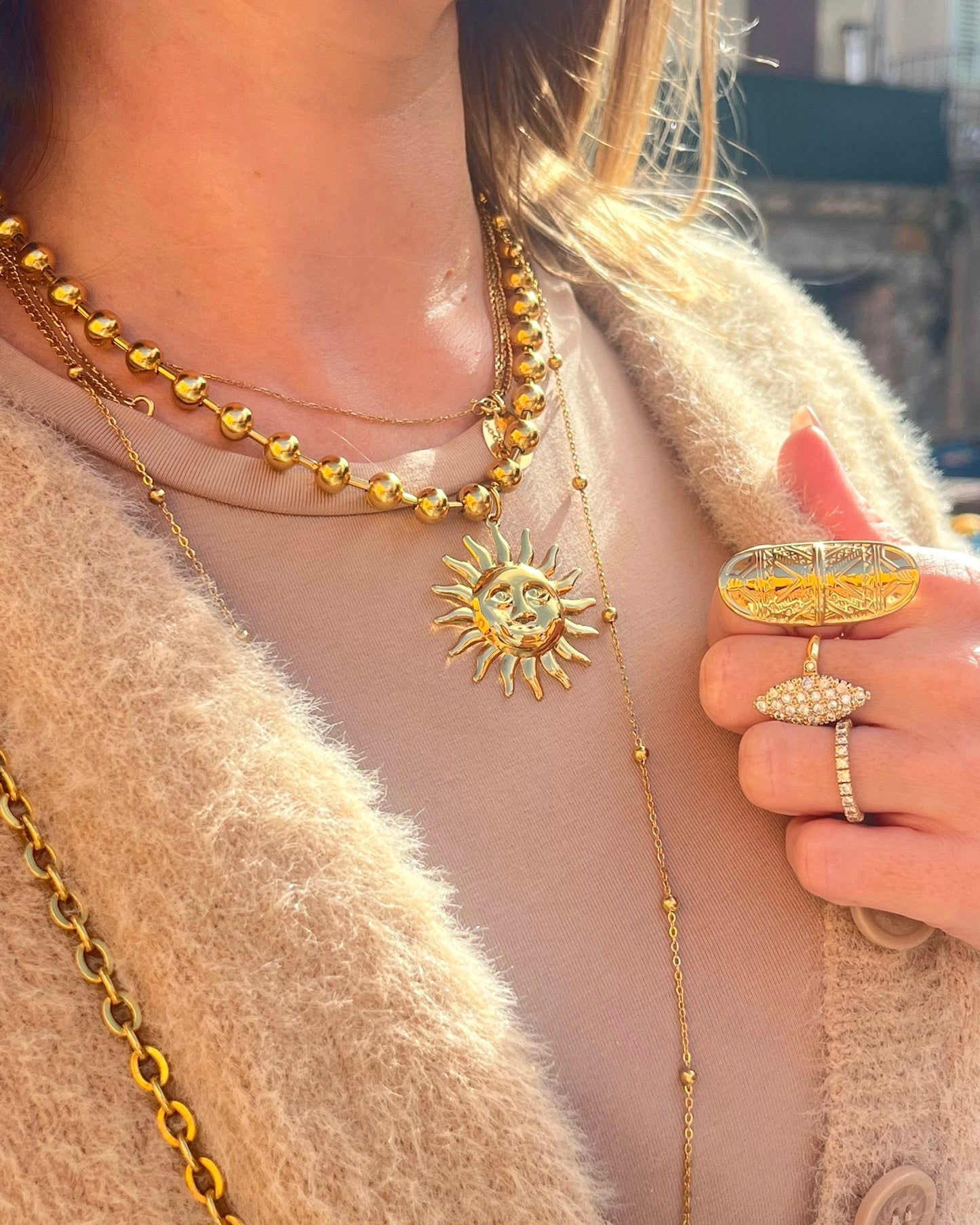 Sun necklace